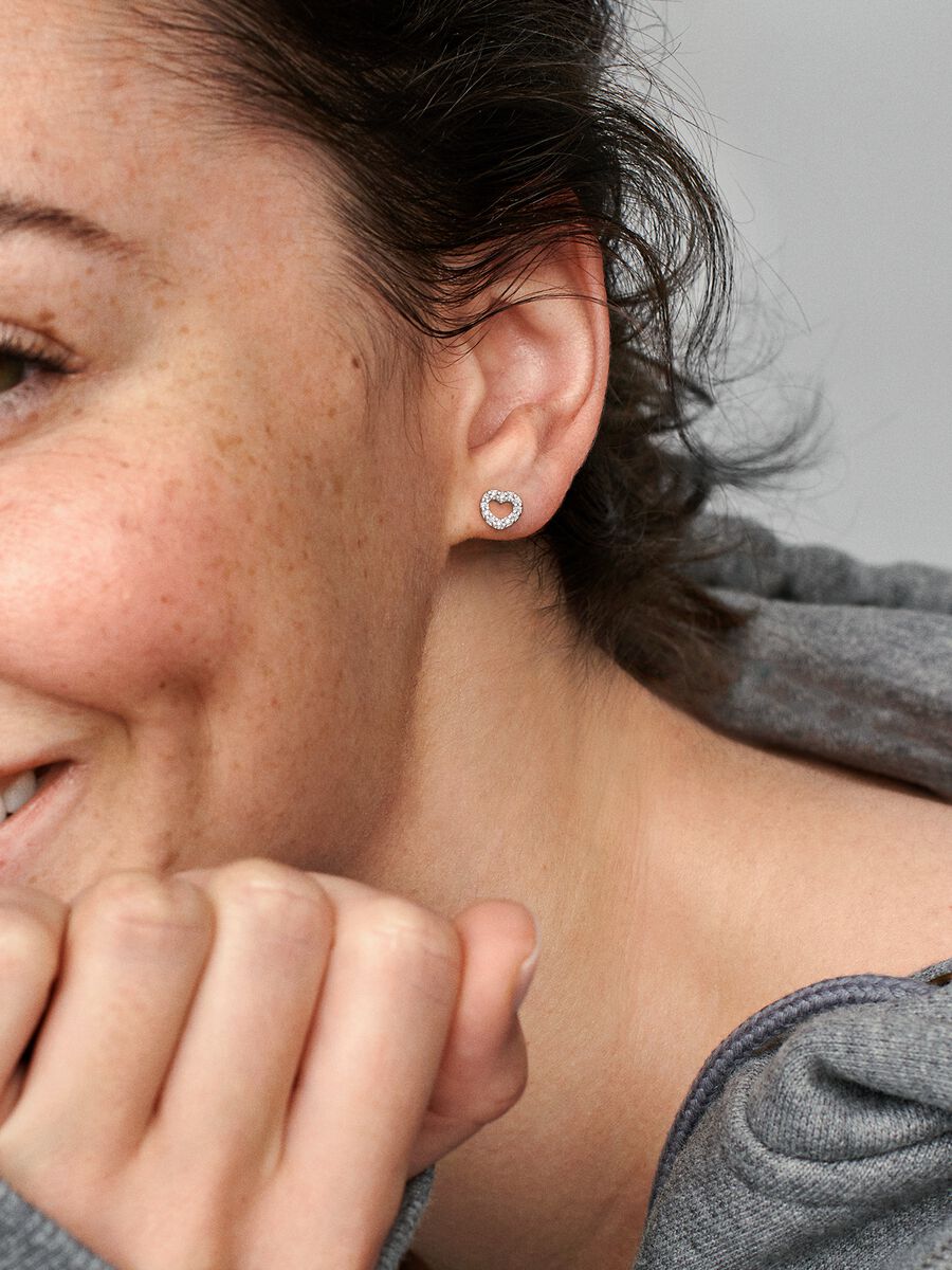 Brincos Espigão Coração Aberto