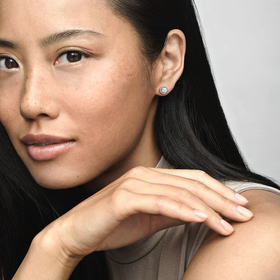 Brincos Espigão Redondos Brilhantes