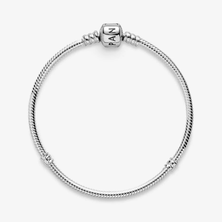Pulseira Malha Snake Fecho Barril Pandora Moments
