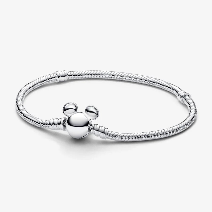 Pulseira Malha Snake Fecho Moments Mickey Disney