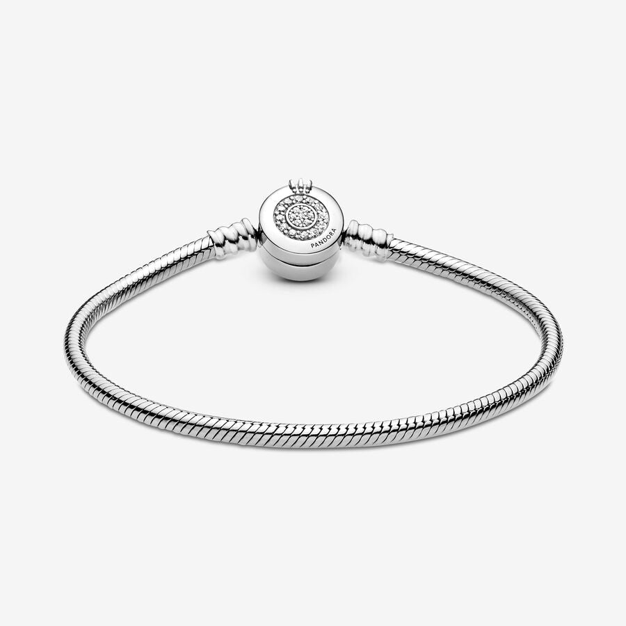 Pulseira Snake Pandora Moments fecho Coroa