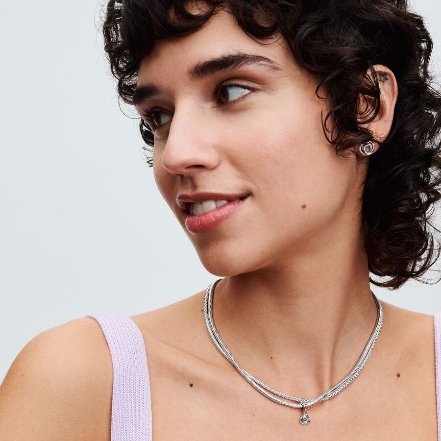 Conta pendente Rosa em Flor