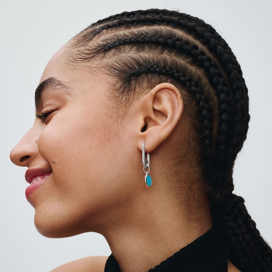 Brinco Individual Elo Pavé Longo Pandora ME