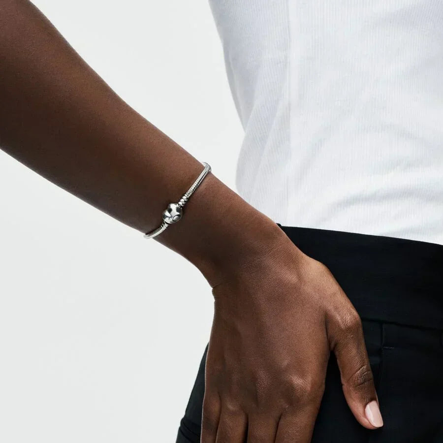 Pulseira Malha Snake e Coração Moments