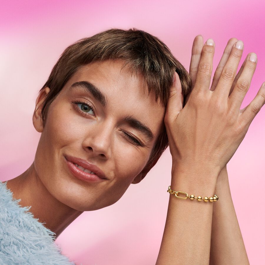 Pulseira Corrente de Elos e Esferas Metálicas Pandora ME