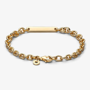 Pulseira de Elos com Barra Gravável