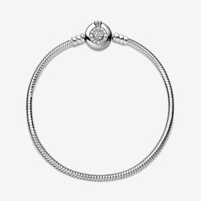 Pulseira Snake Pandora Moments fecho Coroa