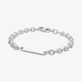 Pulseira de Elos com Barra Gravável